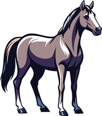 Obraz premium Beautiful animal horse vector artwork illustration 