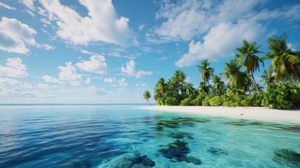 Obraz premium Tranquil Tropical Beach Scene