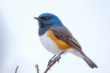 Fototapeta premium Vibrant Blue, Orange & White Bird