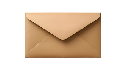 "Simple Brown Envelope Isolated on White Background – Perfect for Business, Office, and Stationery Themes"

