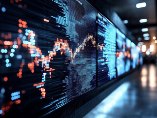 Futuristic Digital Data Streams in Motion