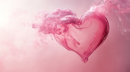 Fototapeta premium Very light pink background with a barely visible heart shape in the center