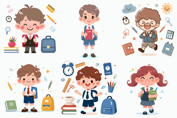 Fototapeta premium elementary school children