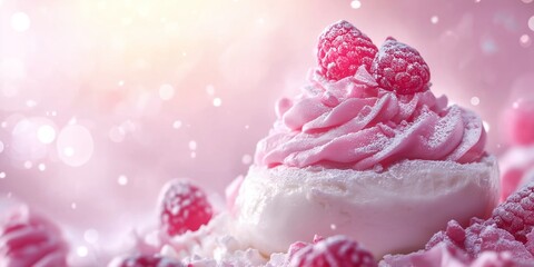 Abstract background with desserts and sweets and soft light effects in glowing gradients, smooth and clean.