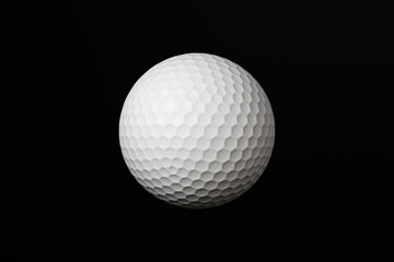 Golf ball, dark background. Sport, lifestyle, leisure activities, exercise, healthy lifestyle. 3D illustration