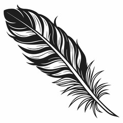 Obraz premium Elegant Feather Silhouette Vector Illustration