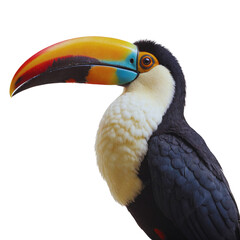 Fototapeta premium Toucan bird side view isolated on white background
