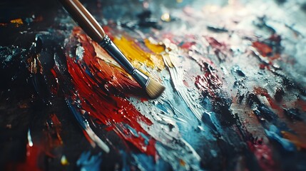 Obraz premium Artistic Energy in a Vibrant Studio