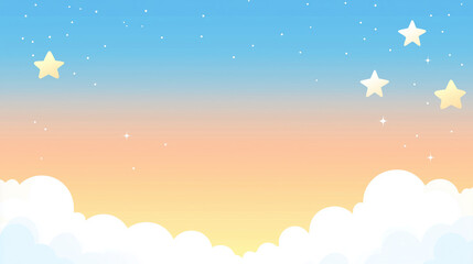 Warm Sunrise Sky with Clouds