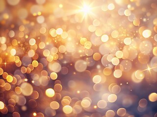 Bokeh Background: Soft Tan Blurred Lights, Warm Flare, Abstract Photography