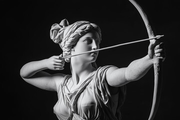 Monumental Marble Statue Artemis Goddess