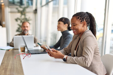 young business people meeting office portrait woman businesswoman teamwork partnership together...