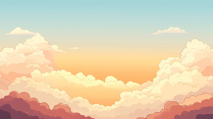 Gentle Morning Sky with Clouds