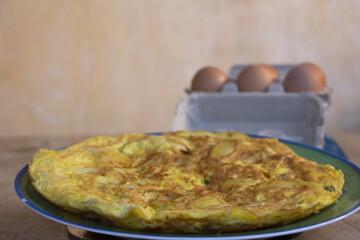 homemade potato omelet