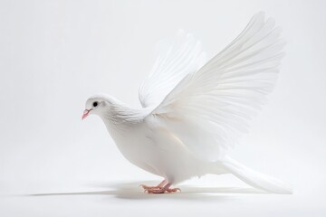 Obraz premium White Dove Taking Flight