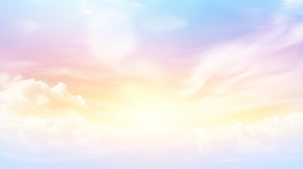 Obraz premium Warm Sunrise Sky with Clouds