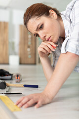 woman decorating house renovating home