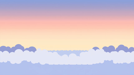 Warm Sunrise Sky with Clouds