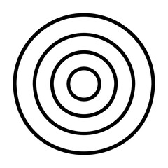 Black circle on white background. Black goal