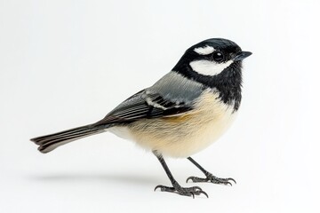 Fototapeta premium A small bird with black and white feathers