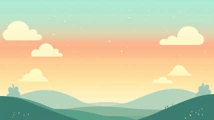 Warm Sunrise Sky with Clouds