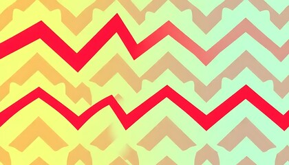 Abstract Zigzag Pattern with Red Lines Overlay