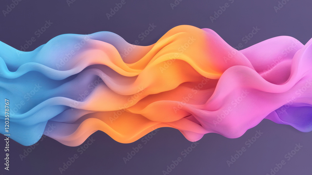 Aufkleber an elegant representation of the wave-particle duality, showing light behaving both as waves and par