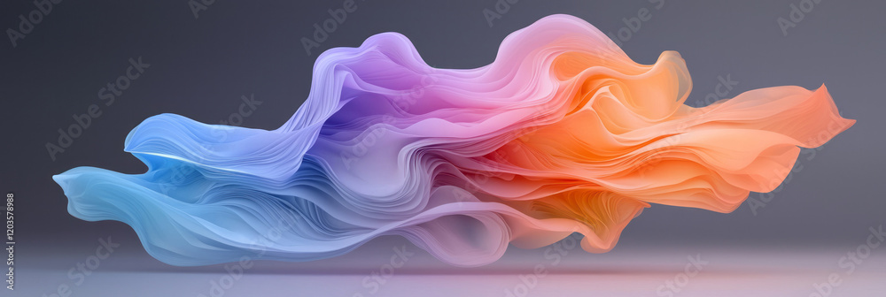 Aufkleber An abstract depiction of thermodynamics, using flowing colors and dynamic shapes to represent heat transfer and energy flow,