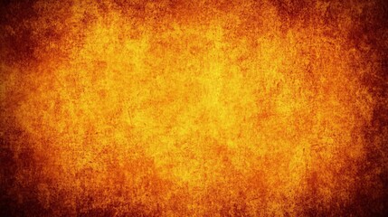 Fiery Orange and Gold Abstract Texture Background, Grunge Wall, Golden Autumn