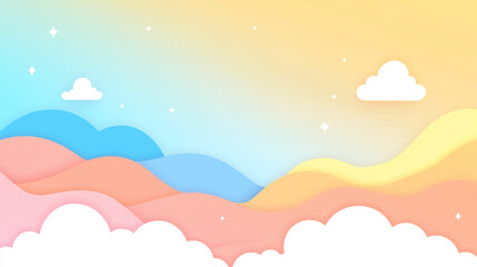 Clouds and Sunset Sky Over Horizon