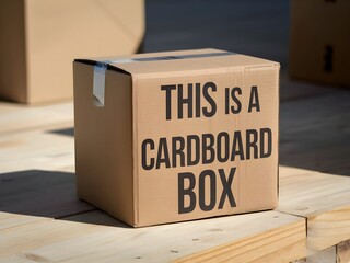 Cardboard box for packing goods. Cardboard storage goods