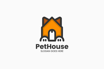 Pet House Logo. Vector Illustration
