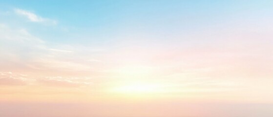 Obraz premium Pastel Sunset Sky Background Soft Cloudscape