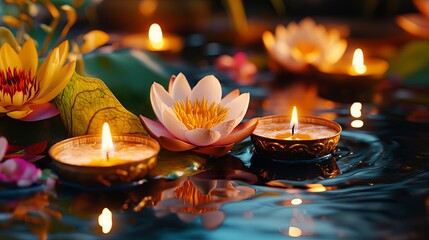Vibrant Loy Krathong Festival in Thailand
