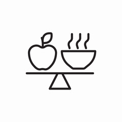 Balanced food healthy diet icon vector sign