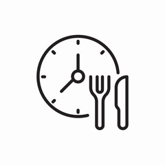 Time eating lunch break icon vector sign