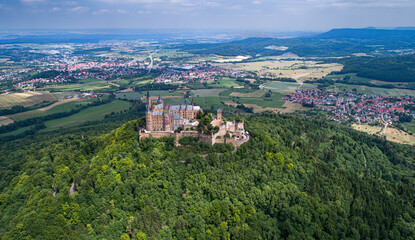 Hohenzollern Castle, Germany, it is located atop Mount Hohenzollern.