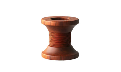 Wooden spool thread craft dark background