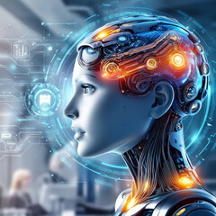 Captivating and highly detailed visual representation of advanced artificial intelligence technology