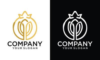 Naklejka premium Creative Tulip Home logo, flower logo, home logo vector