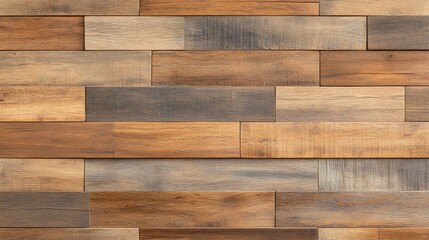 Rustic Reclaimed Wood Paneling Warm Brown Tones. AI Generated