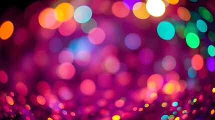 Abstract colorful bokeh lights background.
