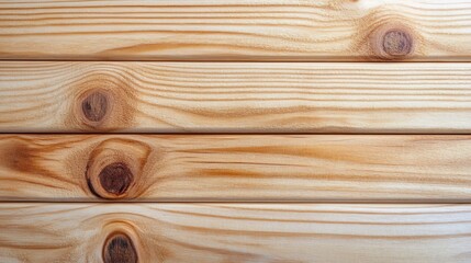 Warm light bathes smooth horizontal wood planks. AI Generated