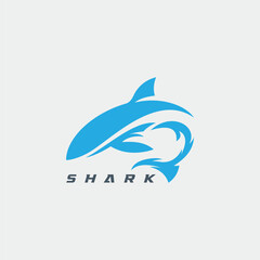 Powerful Shark Logo Teamplate Design for Branding