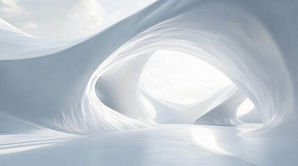 Obraz premium futuristic white architectural structure background