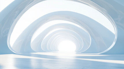 Obraz premium futuristic white architectural structure background