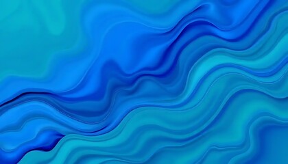 Abstract Blue Wavy Liquid Design Background