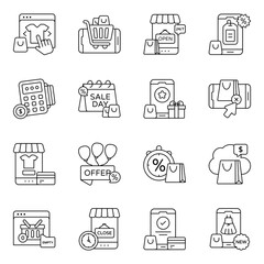 Pack of Ecommerce Flat Icon