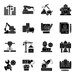 Set of Construction Flat Icons
