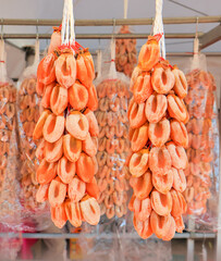 전통시장의 곶감